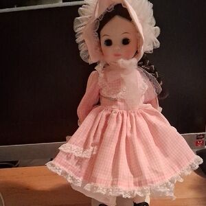 Madame Alexander Doll in Pink Gingham Dress
